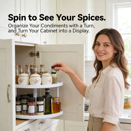 🎁LAST DAY SALE - 50%OFF🔥  Dual Spin Lazy Susan Organizer🧂