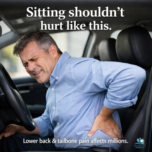 🔥 Relievo™ - Relieve Tailbone & Lower Back Pain in Minutes – Orthopedic Memory Foam Cushion